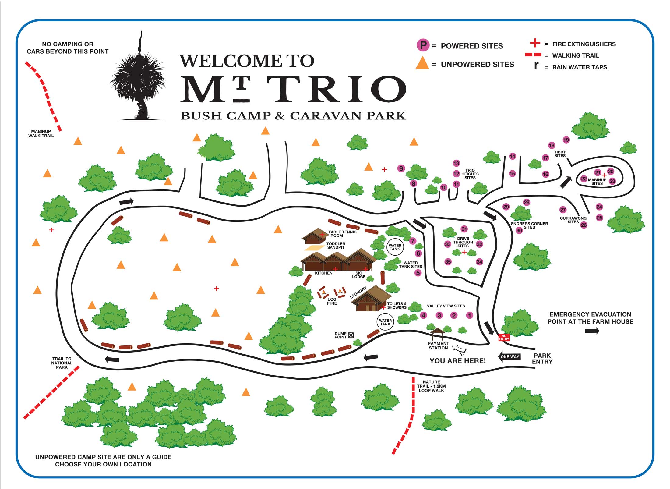 map of Mt Trio